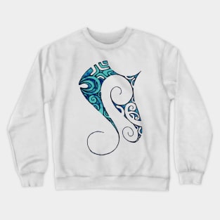 Tatoo art green blue Crewneck Sweatshirt